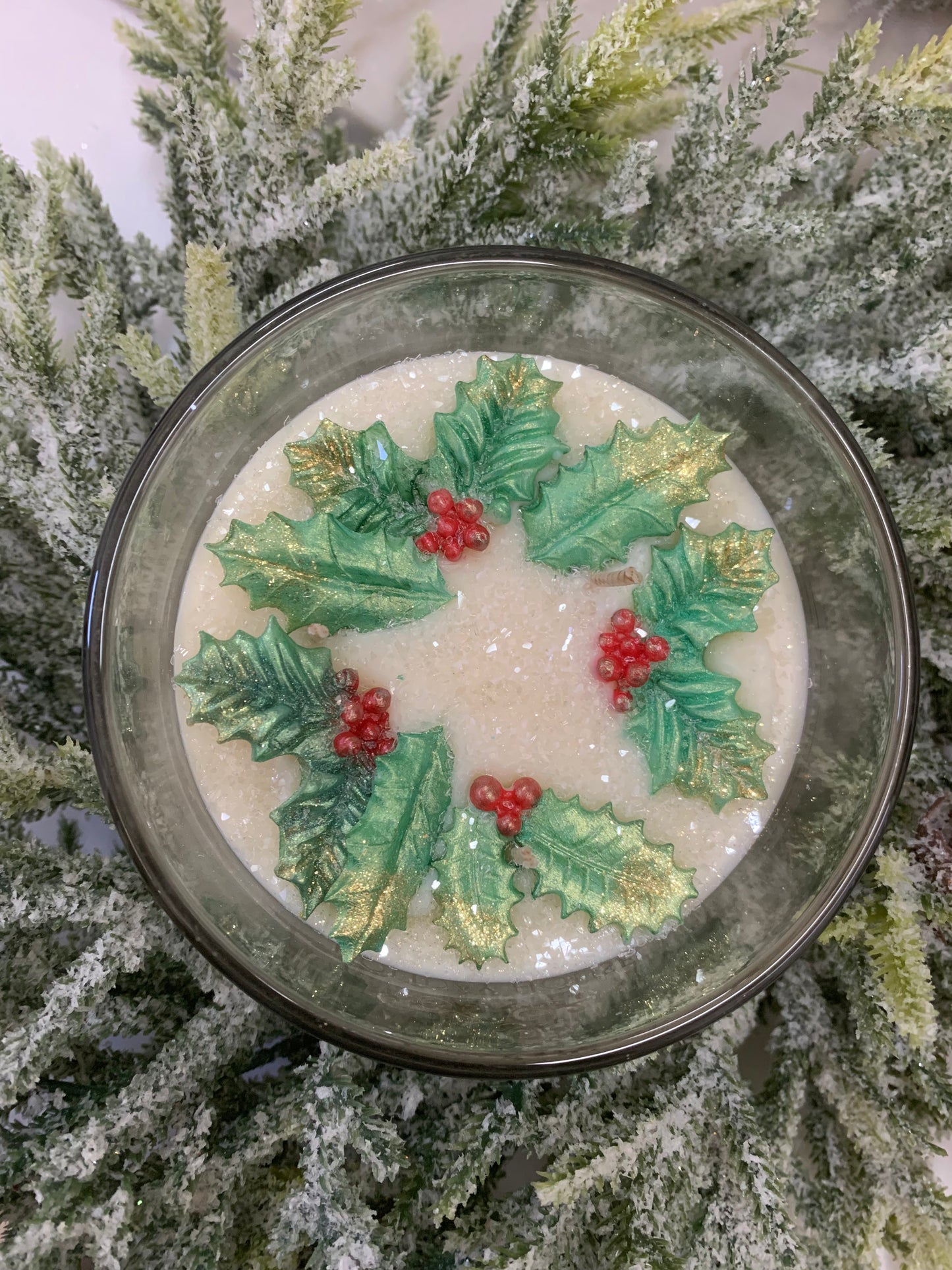 3D Christmas Wreath Candle