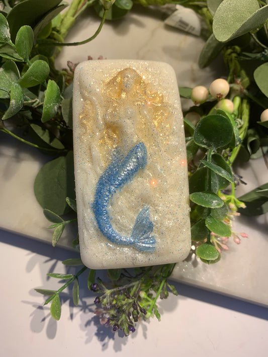 Fancy Mermaid Soap Bar, Blue (Set of 2)