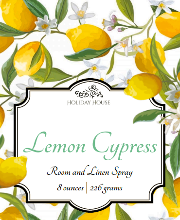 Lemon Cypress 8 oz Room spray (2 Bottles)