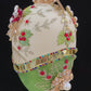 Faberge Jewel Egg Orn, Green/Ivory