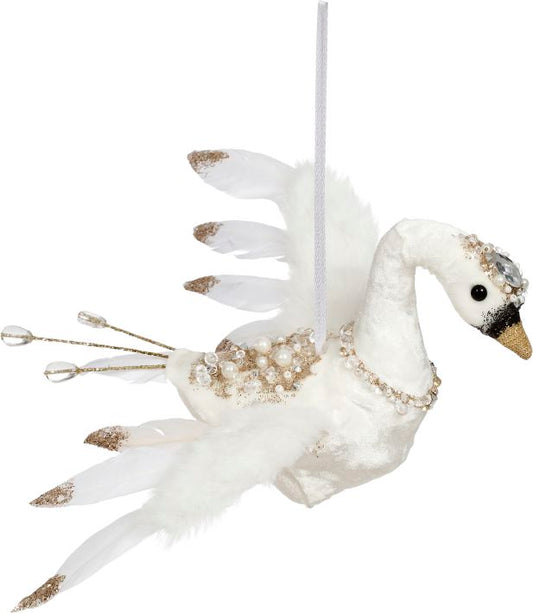 Pearl Swan Ornament