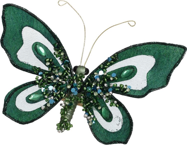Jewel Butterfly Clip 4'' (Set of 4) Multiple Colors Available