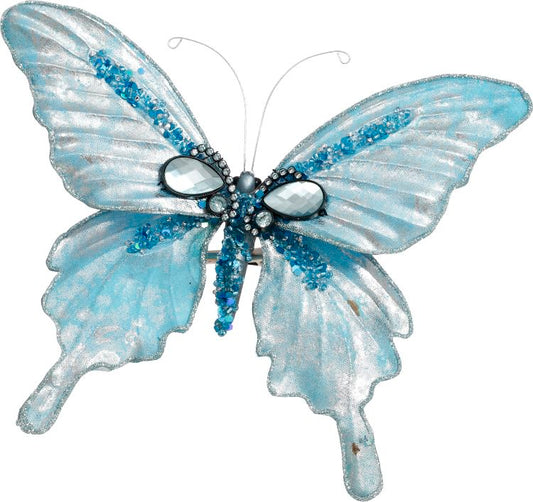 Glitter Jewel Butterfly Clip 7" (Set of 4) Multiple Colors Available