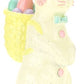 Jeweled Rabbit with Basket 12.5"