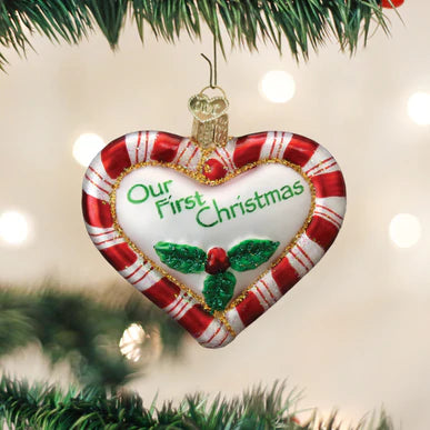 Our 1st Christmas, Peppermint Heart Ornament