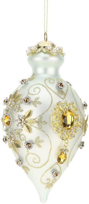 King's Jewel Finial Ornament, Sage - 8"