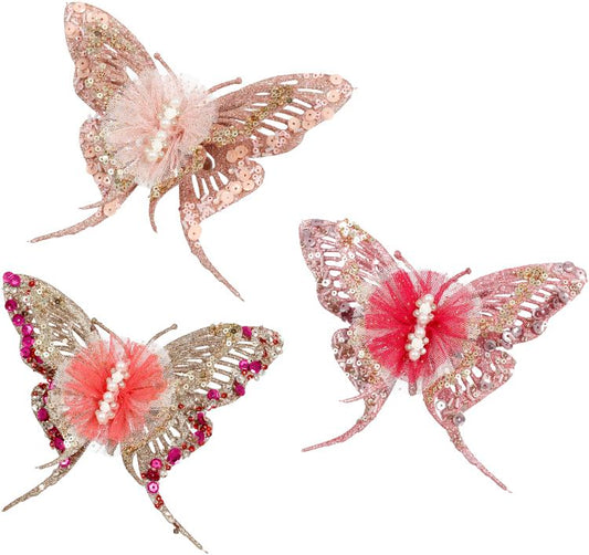 Butterfly W/ Clip - Set of 3