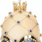 Faberge Jewel Egg Orn, Blue/Ivory
