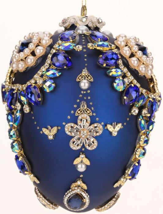 Kings Jewel Egg Ornament, Blue
