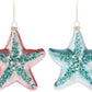 Jeweled Starfish Ornament 5'' Set of 2