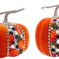 Fall Plaid Pumpkin, set of 2 - 6-7"