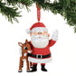 Rudolph and Santa Ornament