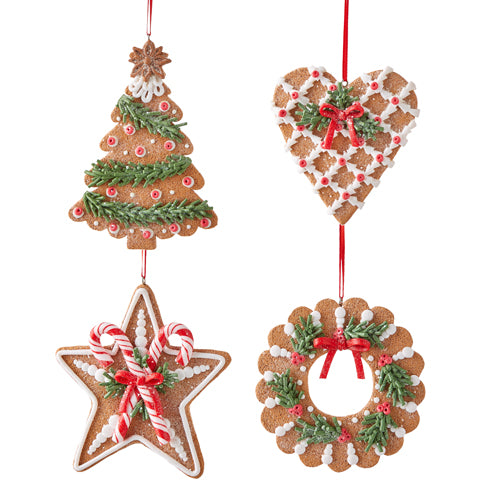 5" Holiday Gingerbread Ornament Set