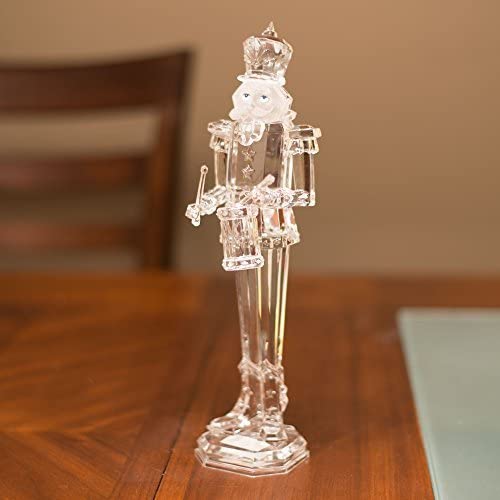 Clear Acrylic Decorative Nutcracker  - 12" Tall