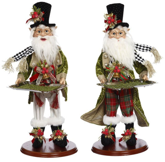 Elves with Platter 19.5'' Set of 2