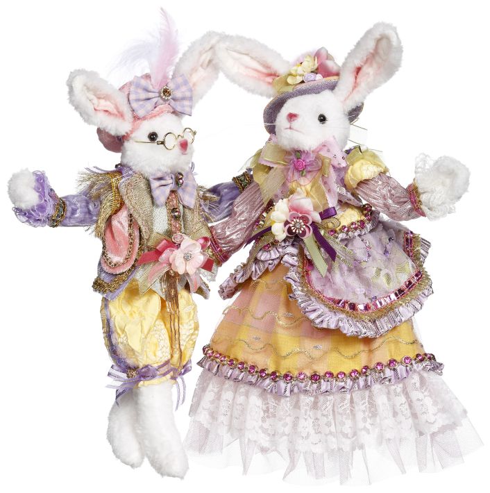 Mr. & Mrs. Cottontail Rabbit, SM, Assortment of 2, 11-13"