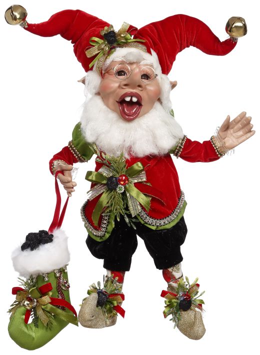 Coal Stocking Elf , MED -17.5"