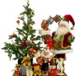 Santa and Elf Delivering Present - 34.5"