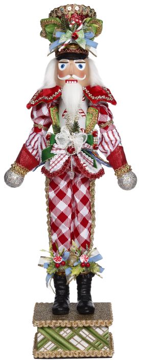 Candy Peppermint Nutcracker,  Small - 24 Inches