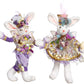 Lavender Mr. & Mrs. Festive Rabbit Fairy, SM 14", ASST OF 2