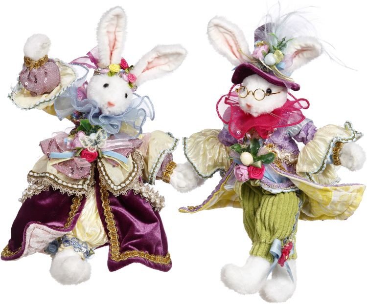 Mr. & Mrs. Cottontail Rabbit, SM 10-12'', Set OF 2,