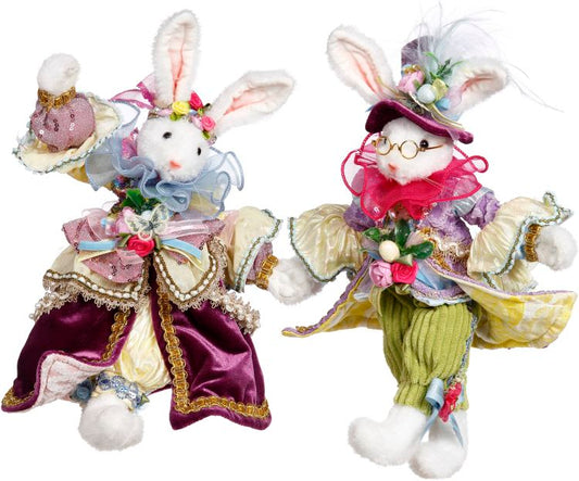 Mr. & Mrs. Cottontail Rabbit, SM 10-12'', Set OF 2,