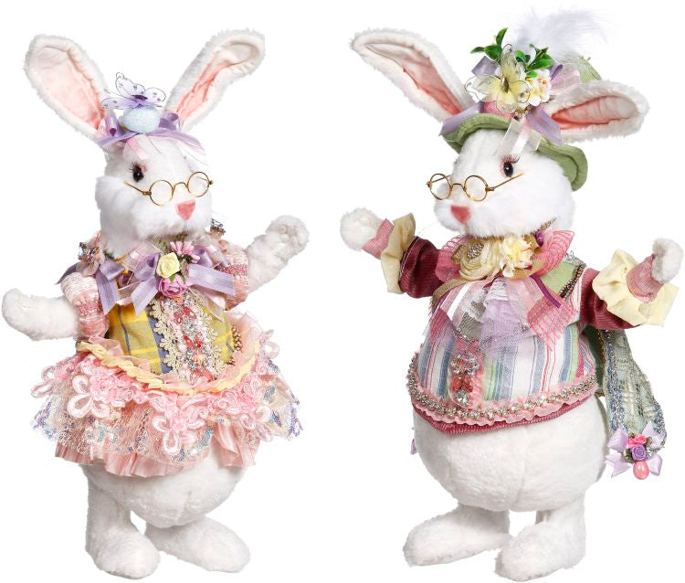 Mr. & Mrs. Fluffy Rabbit 14-16", ASST OF 2