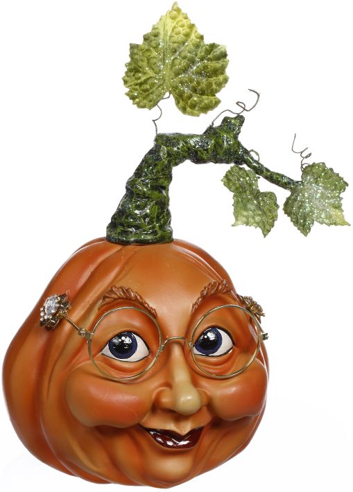 Pumpkin, Pumpkin Head Decor 6.5''