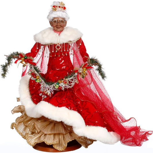 African American Glittering Jewel Mrs. Claus 23''
