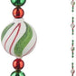 6.5' Green and Red Peppermint Swirl Garland