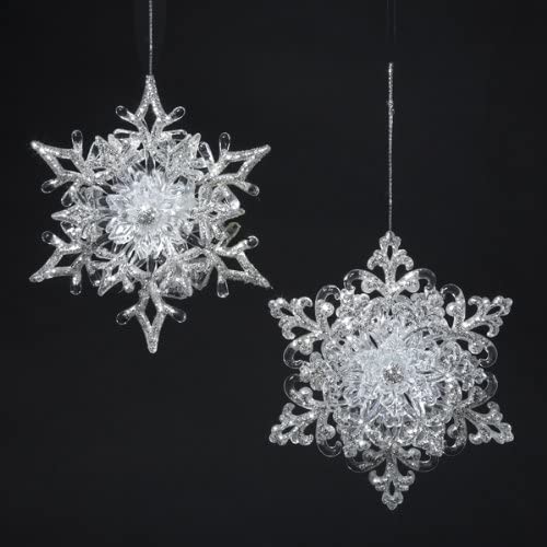 4.5" Plastic Snowflake Ornament