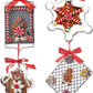 Gingerbread On Tray With Cookie Cutter Ornaments (set of 4)