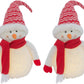 Lighted Fabric Snowman Figurines, Set of 2