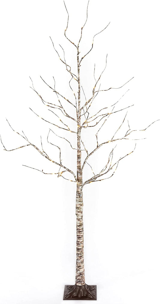 6' Electric Birch Wrapped LED Lighted Tree