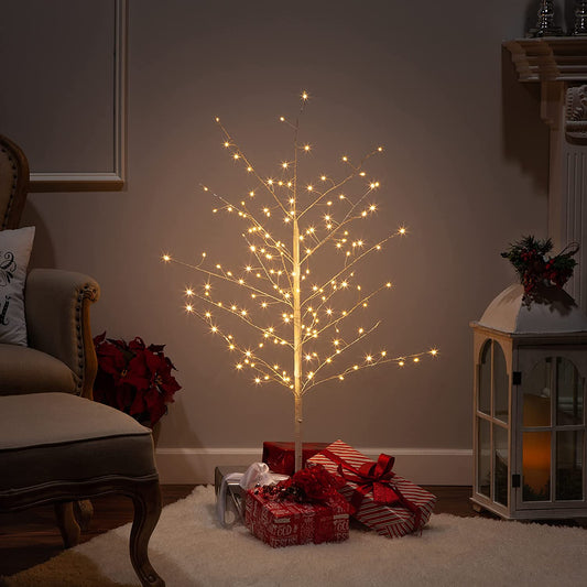 4FT Electric Micro LED white tree