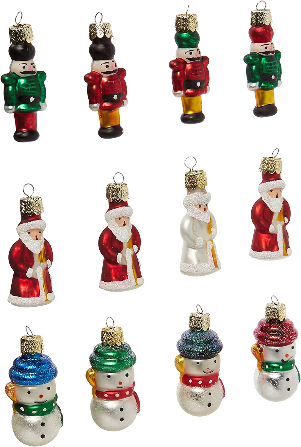 12-Piece Petite Treasures Glass Ornament Set, Christmas