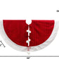 Tree skirt, Red Acrylic Pom Pom Tree Skirt