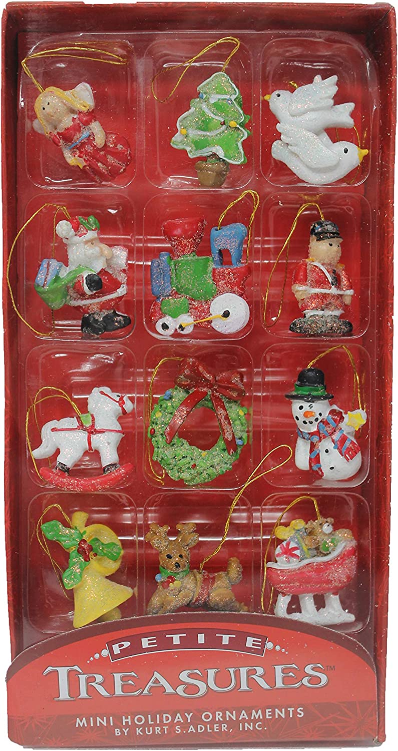 12-Piece Resin Petite Treasures Ornament Set