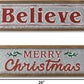 26"L Wood & Metal Holiday Wall Sign, Set of 2