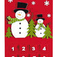 Snowmen with Pockets Advent Countdown Calendar Red