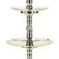 Jeweled Silver 3-Tier Tray 23"