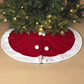 Tree skirt, Red Acrylic Pom Pom Tree Skirt