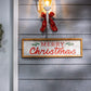 26"L Wood & Metal Holiday Wall Sign, Set of 2