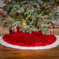 Tree skirt, Red Acrylic Pom Pom Tree Skirt
