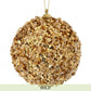 Ice/Sequin Ball Ornament Gold