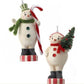 4.5" Resin Peppermint Snowman Ornament