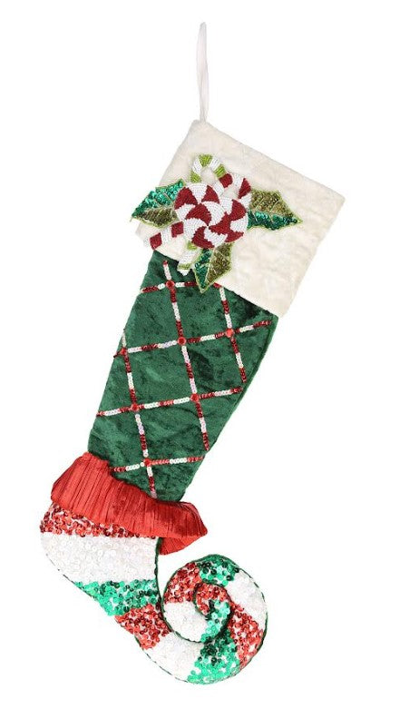 Holly & Ivy Stocking 25"