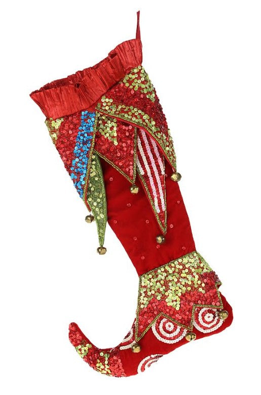Stockings, Festive Jester Stocking LG, 25"