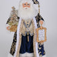 Lighted Midnight Blue Santa