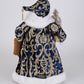Lighted Midnight Blue Santa